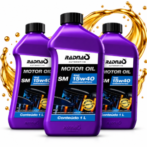 Kit 3L Óleo Motor 15W40 Semissintético Radnaq 3x1L API SM