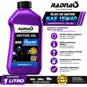 Óleo Motor 15W40 Semissintético Radnaq 1L API SM
