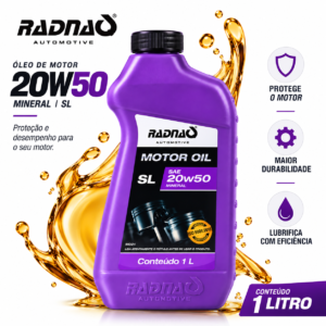 Óleo Motor 20W50 Mineral Radnaq 1L API SL